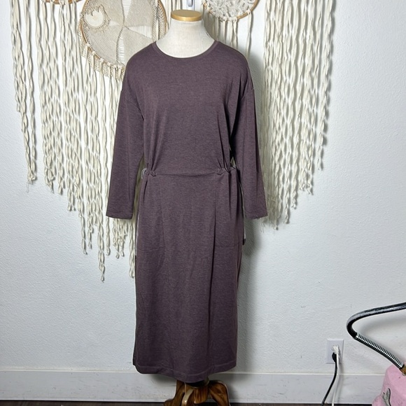 Title Nine Maroon French Terry Athleisure Dress Size Large - Picture 1 of 11